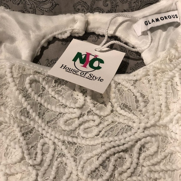 Glamorous NYC House of Style white detailed dress. - Picture 6 of 8